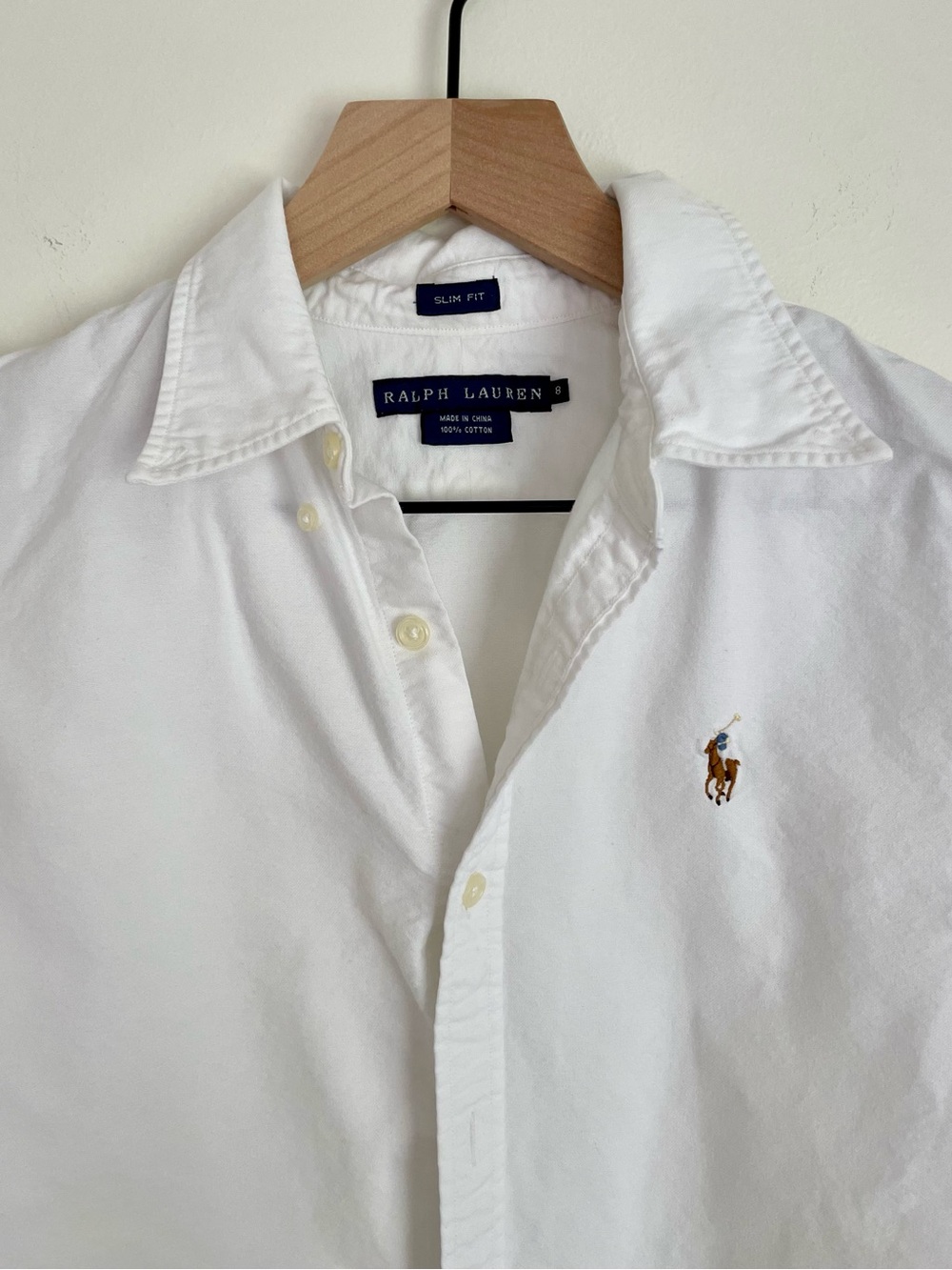 Ralph Lauren White Slim Fit Oxford Shirt - Picture 4 of 7